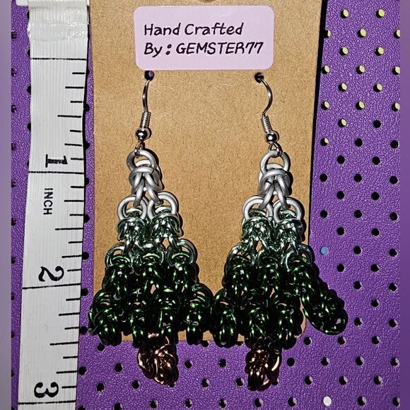 Christmas Tree Earrings Lightweight (E3) - Picture 5 of 5